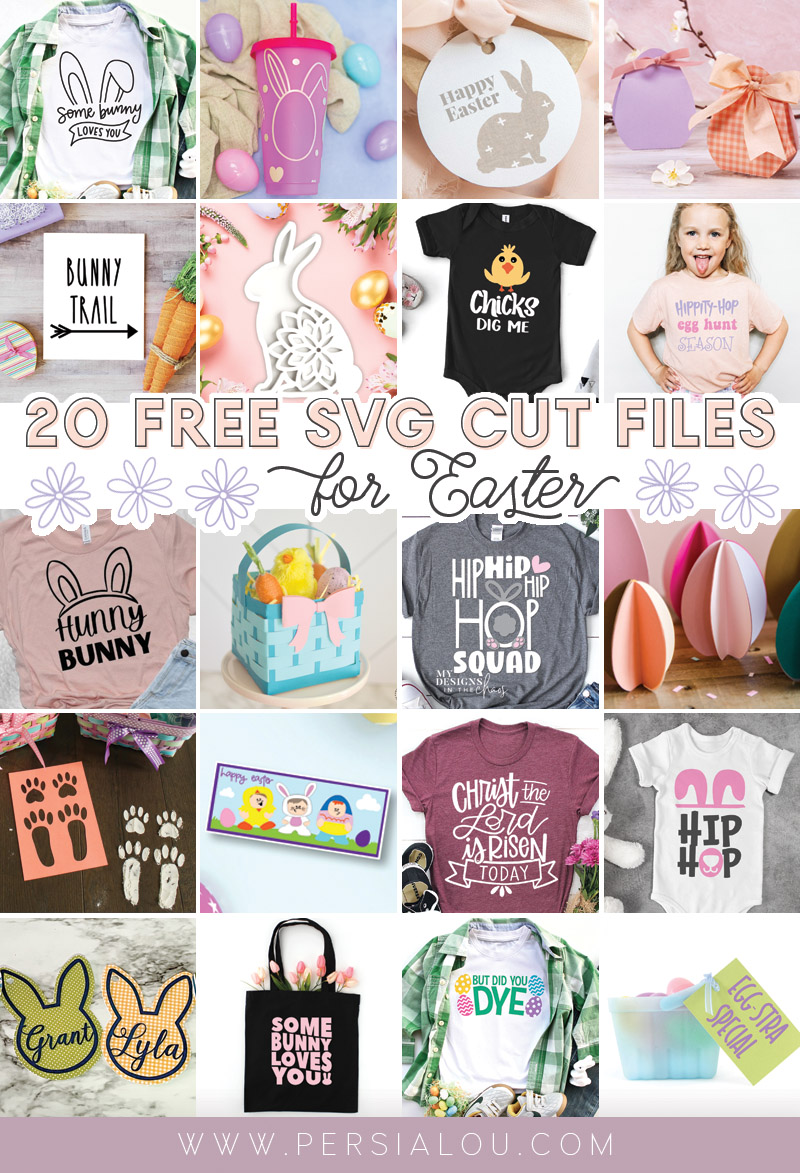collage of Easter cut file projects