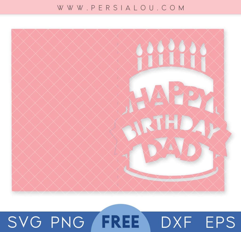 free happy birthday dad card svg