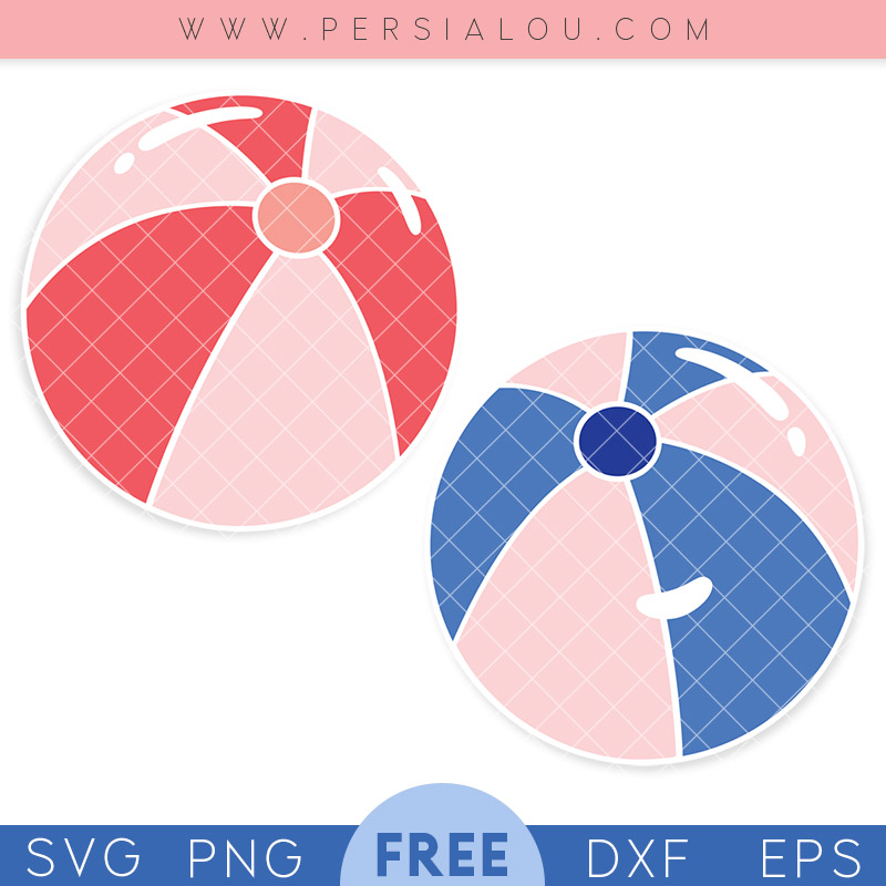 two beach ball svg designs