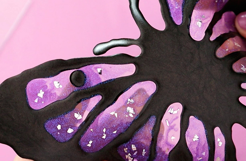 Detail of butterfly DIY window cling.