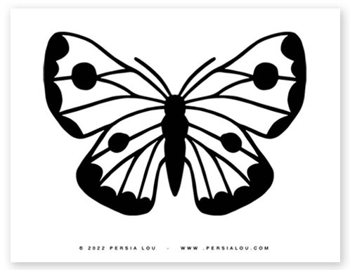 Black and White Butterfly Coloring Page