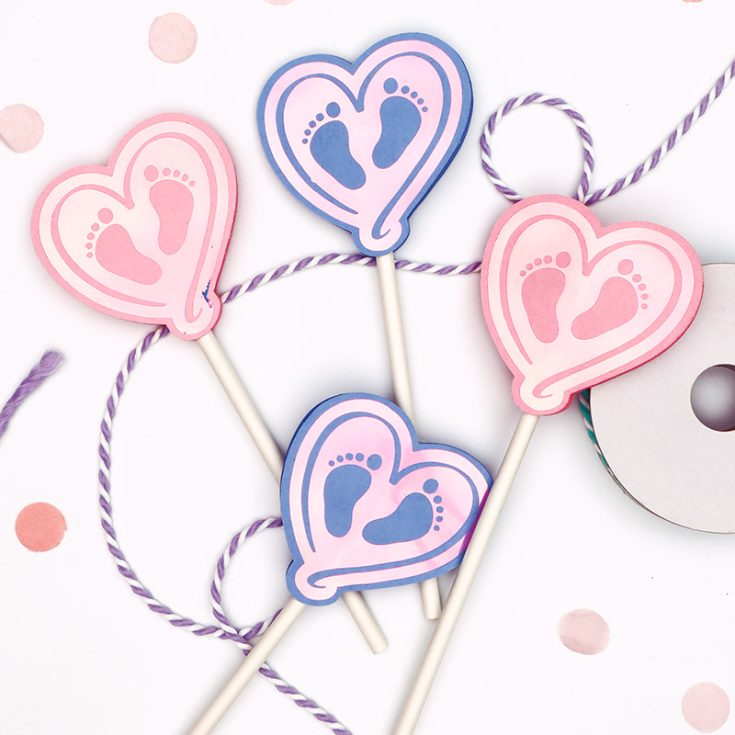 How to Make Baby Feet Cupcake Toppers