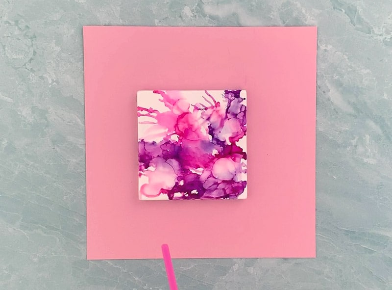 blowing alcohol inks