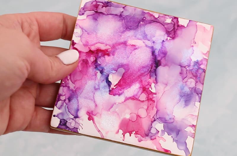 rainbow alcohol ink