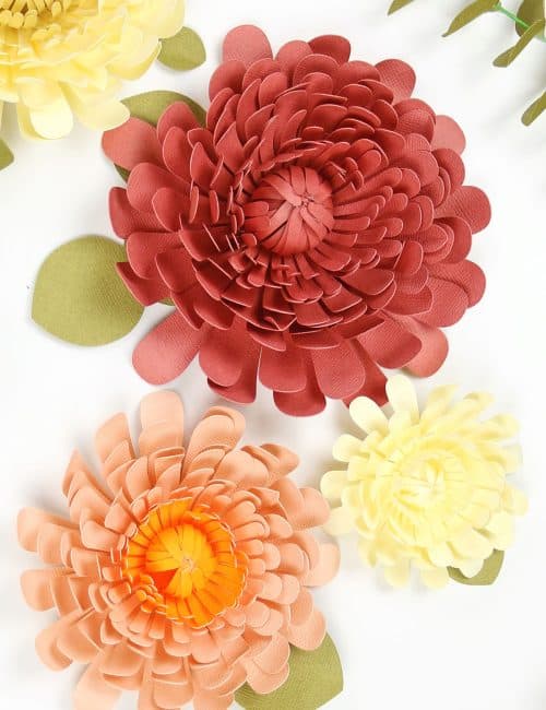 DIY paper chrysanthemums