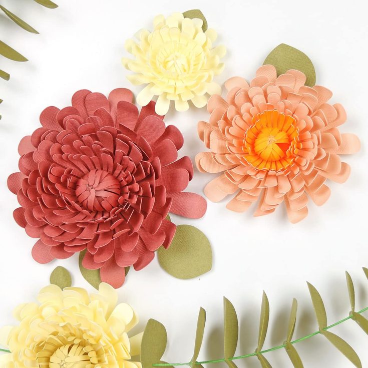 paper chrysanthemums