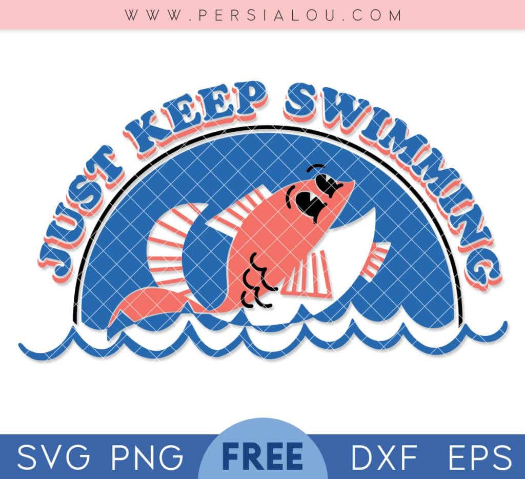 just keep swimming svg cut file