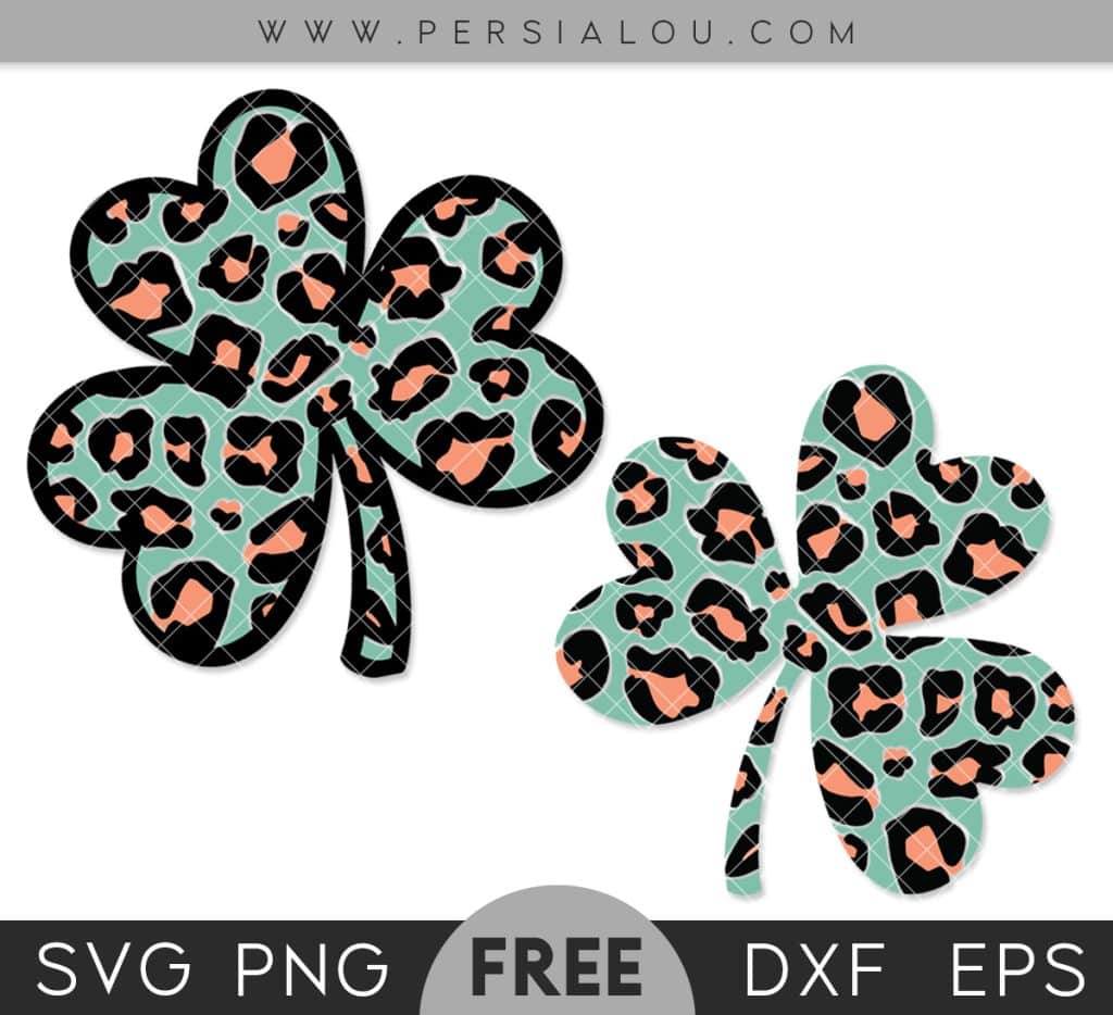 cheetah shamrock svg