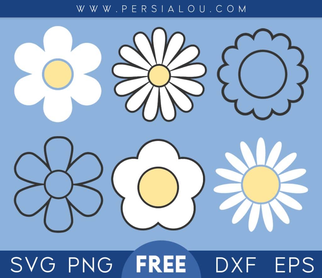 free daisy flower svg - 18 different daisies