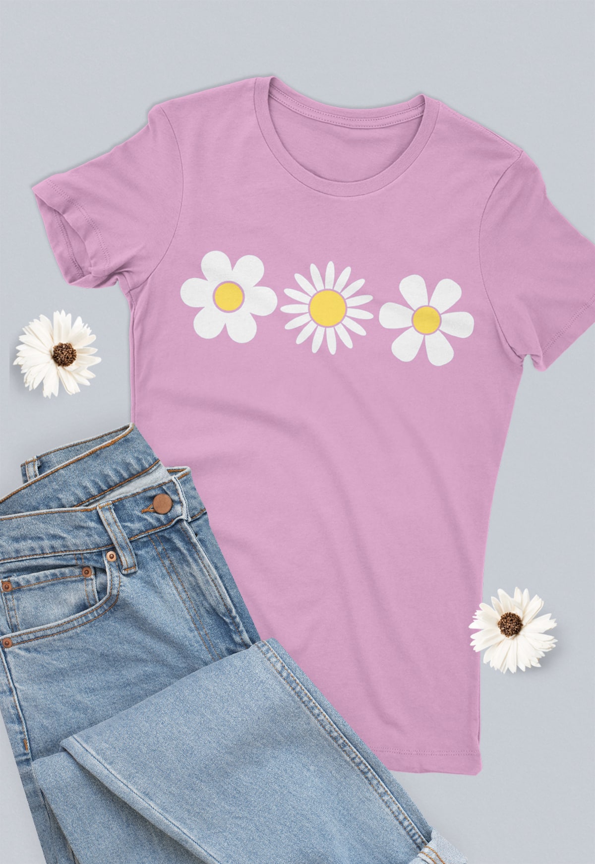 simple retro daisy svg shirt design