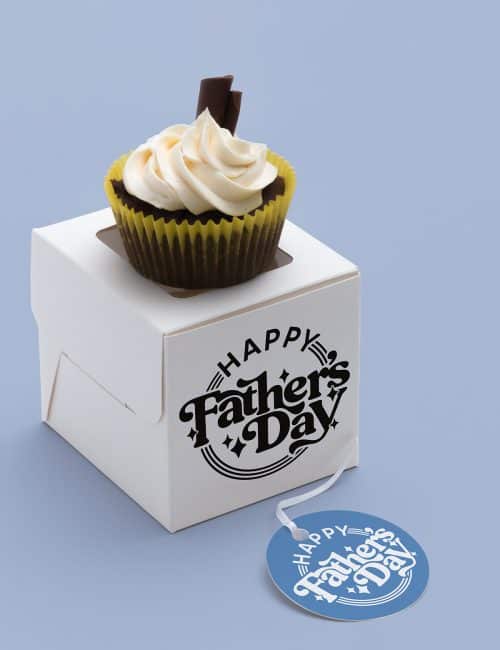 diy father's day cupcake box made with free happy father's day svg