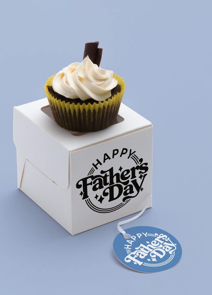 diy father's day cupcake box made with free happy father's day svg