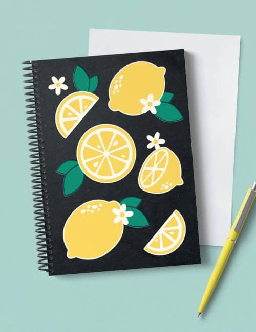 diy lemon notebook