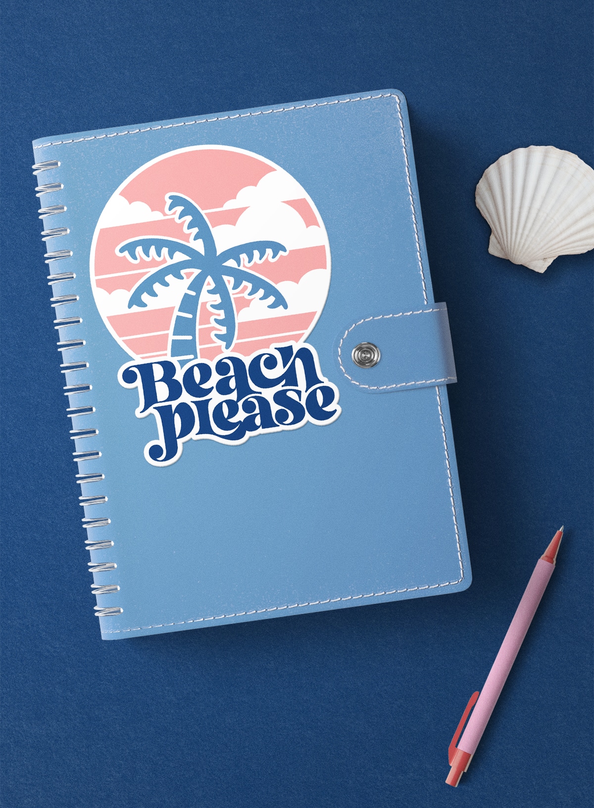 diy beach please sticker