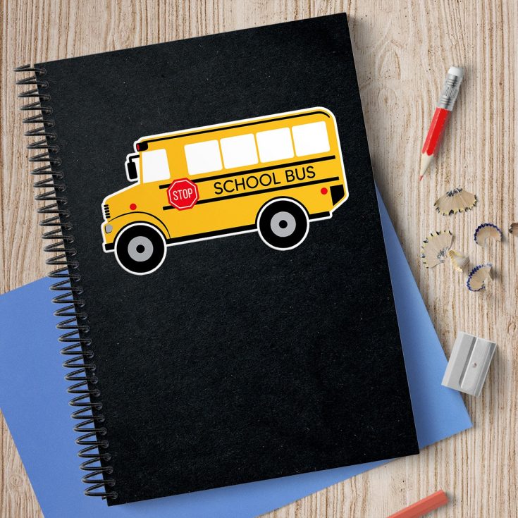 DIY school bus sticker