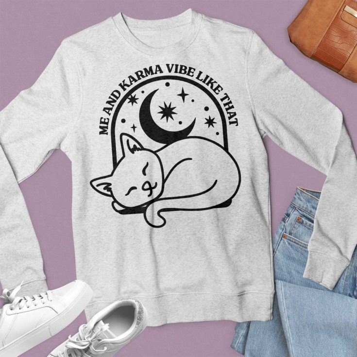 me and karma vibe like that sweatshirt diy