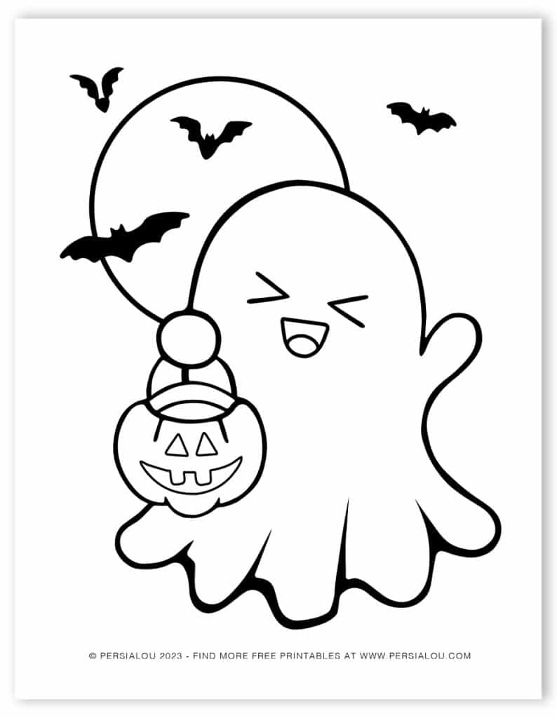 Halloween Ghost Coloring Page
