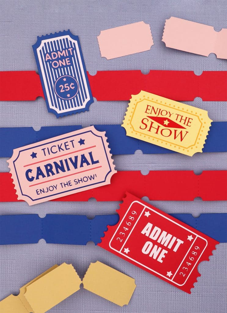 diy paper tickets for carnival party