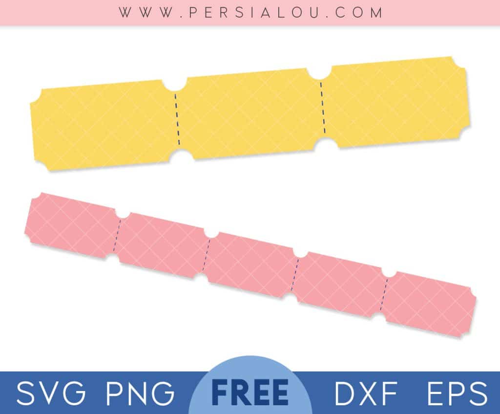 free perforated ticket strip svg