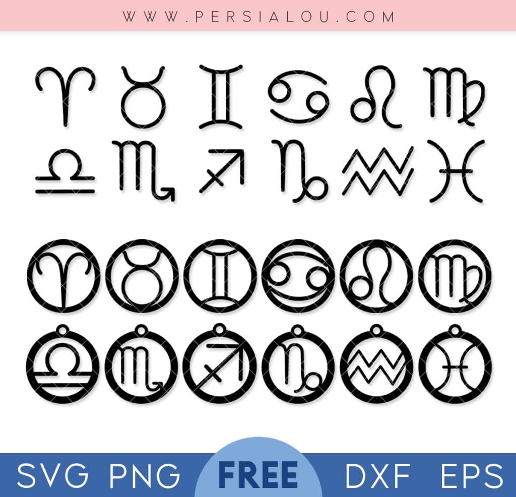 free zodiac symbols svg