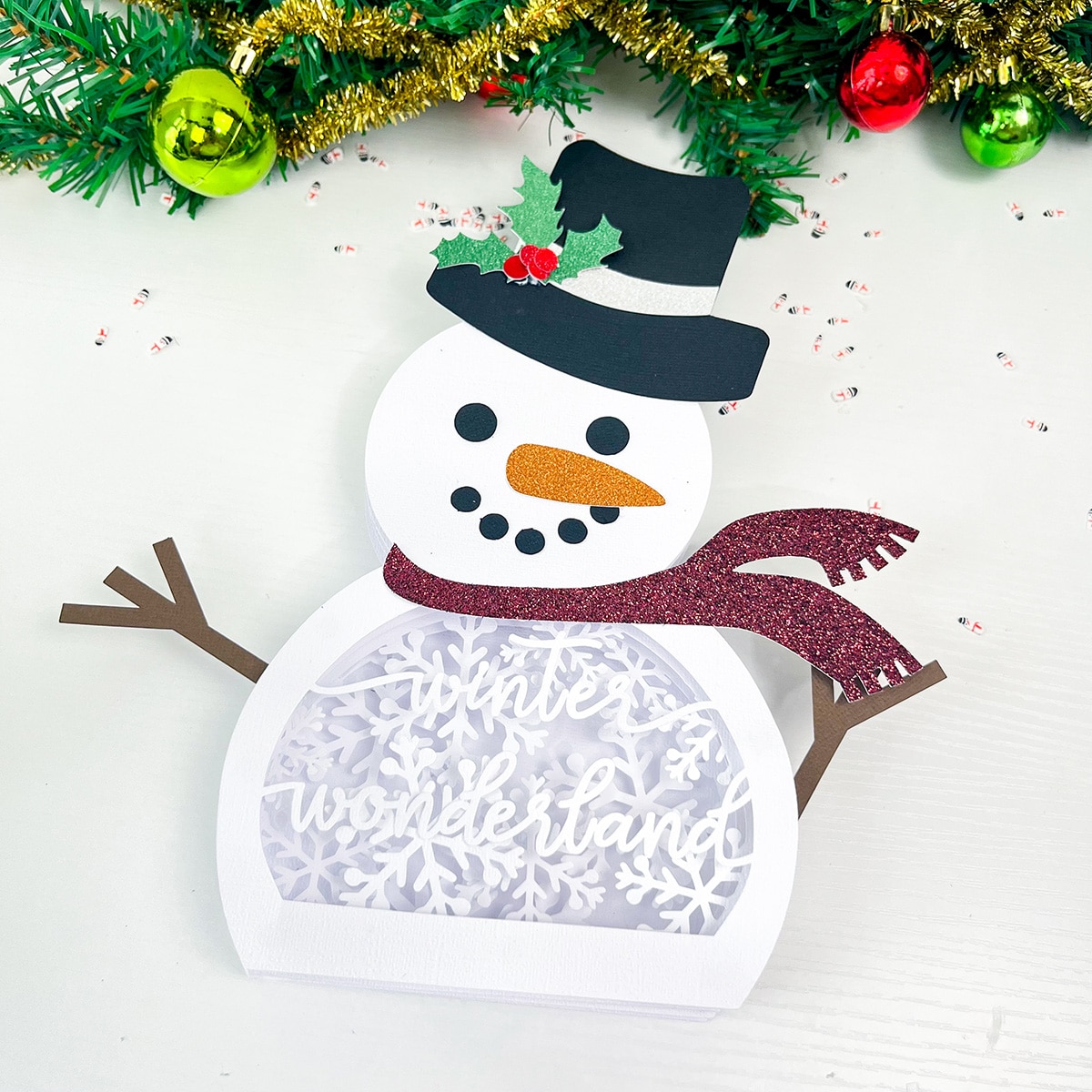 Image for 3D Layered Snowman Shadowbox