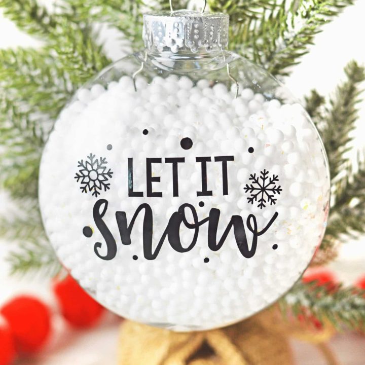 Image for Let it Snow SVG + Fillable Ornament Craft