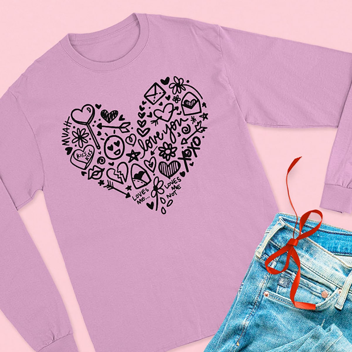 Image for Valentine's Doodle Heart SVG