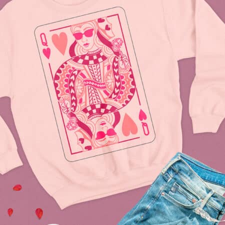 free queen of hearts svg sweatshirt