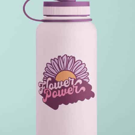 sticker made with free flower power svg cut file