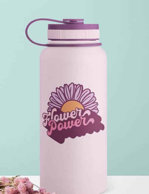 sticker made with free flower power svg cut file