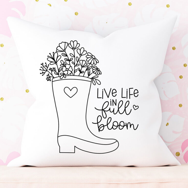 Image for Live Life in Full Bloom Rain Boot